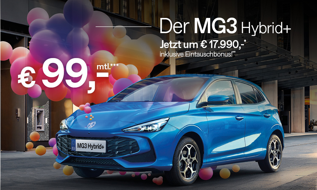 MG3 Hybrid Probefahrtwochen: Testen, Sparen und Gewinnen!